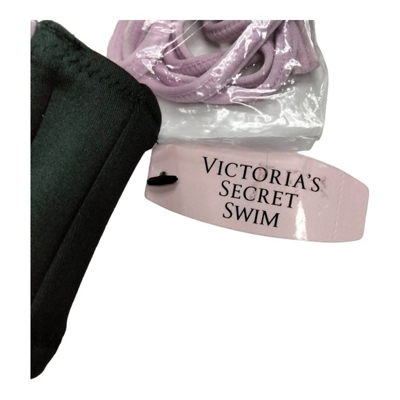 Victoria's Secret 32C The Flirt Bandeau Colorblock Swim Top Z34UN Molded Push Up - Picture 7 of 8